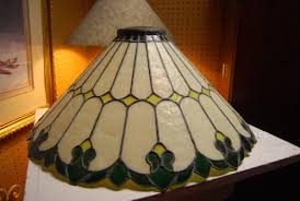 Antique Stained Glass Lamp Shade Very