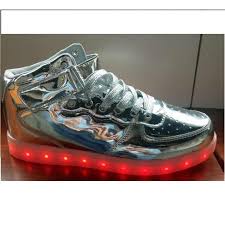 Imeshbean High Top Led Light Up Shoes 7 Color Flashing Rechargeable Sneakers For Mens Womens Girls Boys Couple Best Gift