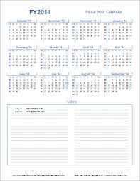 Fiscal Year Calendar Template For 2014 And Beyond