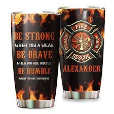 personalized firefighters tumblers