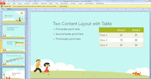 Free Children Powerpoint Template With Cartoons For