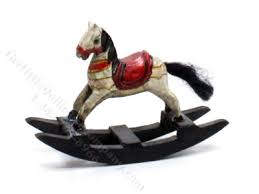vine miniature rocking horse for
