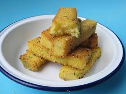 Line polenta fries onto prepared baking sheet, about 1/2 inch apart. How To Make The Perfect Polenta Chips Life And Style The Guardian