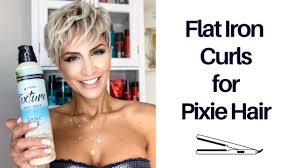 flat iron curls for pixie hair tutorial