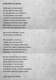 lesson poem by john boyle o reilly