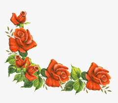 borders and frames rose flower clip art