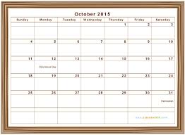 October 2015 Calendar Template Free Download Speedy Template