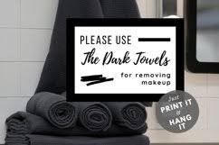 airbnb makeup sign use dark towels