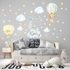 Elephant Wall Decal Nursery Hot Air