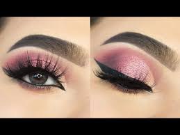 soft glitter pink cut crease eye makeup