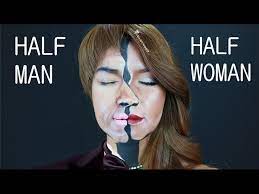 half man half woman makeup you