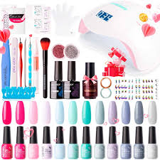 gellen 12 colors the elegant neutrals gel nail polish starter kit with 72w uv led nail l uni size none