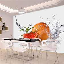 zyyaky Wallpaper Drip Fruit Orange 3D ...
