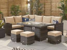 Check spelling or type a new query. Nova Outdoor Living Cambridge Corner Dining Set With Fire Pit Table Left Hand Corner Sofa Set At Mattressman