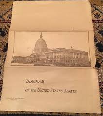 Details About 1924 Diagram Of The United States Senate 68th Congress Seating Chart Senators