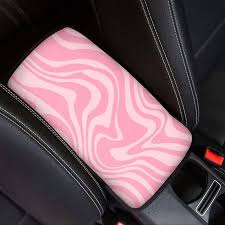 Pink Armrest Cover Seat Belt Car
