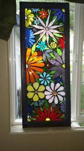 Stained Glass Mosaic Window Mosaic Flowers