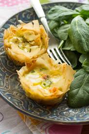 dilled smoked salmon quiches with