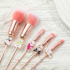 cute 5pcs cartoon makeup brush set