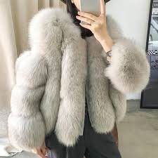 2022 Real Fox Fur Coat Women Genuine