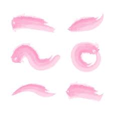 Pink Cosmetic Watercolor Brush Strokes