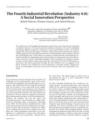 pdf the fourth industrial revolution industry a social 