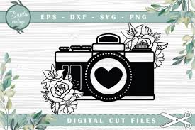 Camera Floral Cutting Files Graphic By Basilio Vintage Creative Fabrica
