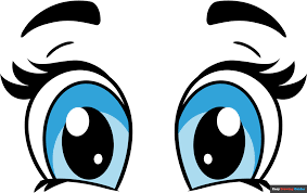 how to draw a cute cartoon eyes