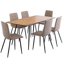 Modern design is what we like the most, in products functionality is a canon. Verona Oak Extendable Dining Table 6 Light Dining Chairs Furniture Outlet Stores
