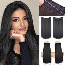 Купить XINRAN женские модные длинные прямые черные волосы без заколок для  наращивания волос из синтетического волокна, натуральная повседневная  одежда, прямой шиньон для косплея | Joom