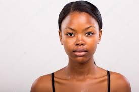 african without makeup stock photo