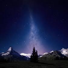 wallpaper 4k night sky alps mountains