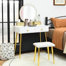 makeup vanity table stool set