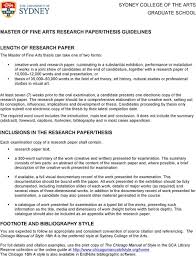 In the provinces there are national schools of fine art and of music and other establishments and free subventioned schools. Sydney College Of The Arts Graduate School Master Of Fine Arts Research Paper Thesis Guidelines Length Of Research Paper Pdf Free Download