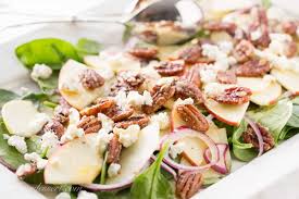 Sprinkle with salt and pepper. Spinach Apple Salad With Maple Vinaigrette Saving Room For Dessert