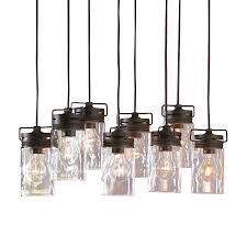 Allen Roth Vallymede Aged Bronze Farmhouse Clear Glass Jar Pendant Light In The Pendant Lighting Department At Lowes Com