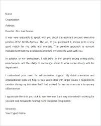 Job Interview Thank You Letter Template Employer Rejection After