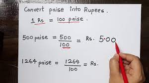 convert paise into rupees - Type 3 - YouTube