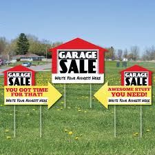 Large Garage Sale Signs Yard Sign With Stakes Double