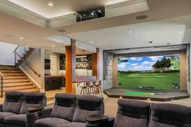 home golf simulator room design ideas