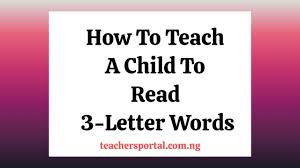 teach a child to read 3 letter words