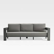 walker outdoor metal sofa with graphite