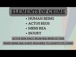 four elements of crime actus reus mens