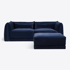 cornflower blue milano sectional sofa