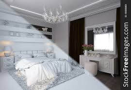 3d render of bedroom interior design in