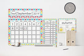 Diy Back 2 School Classroom Kit Supplies Class Calendar Class Schedule Weather Chart Bulletin Board Homeschool Custom