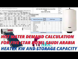Hot Water Demand Calculation For Five