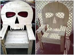 wood pallet skull chair easy pallet ideas