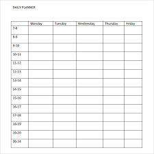 Daily Planner Template 8 Free Samples Examples Format