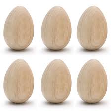 Kansoo 6pcs Unpainted Wooden Eggs Easter Crafts More Craftparts Direct